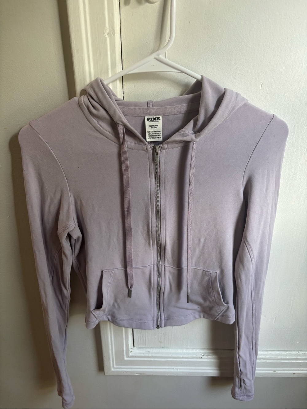 PINK Victoria's Secret Light Lavender Zip Hoodie